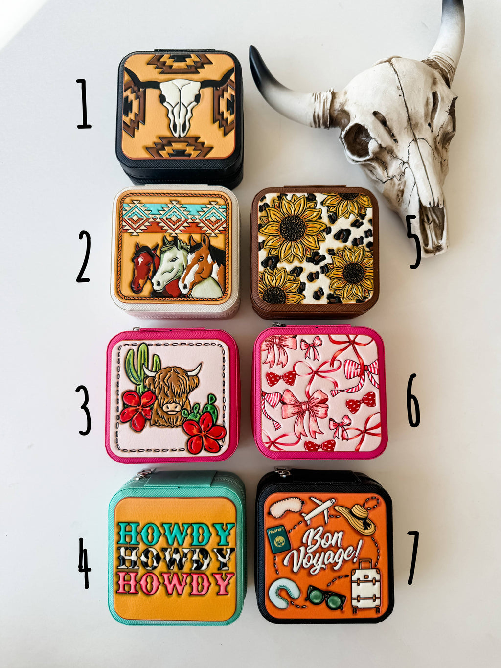 Travel Jewelry Box- HIGHLAND COW