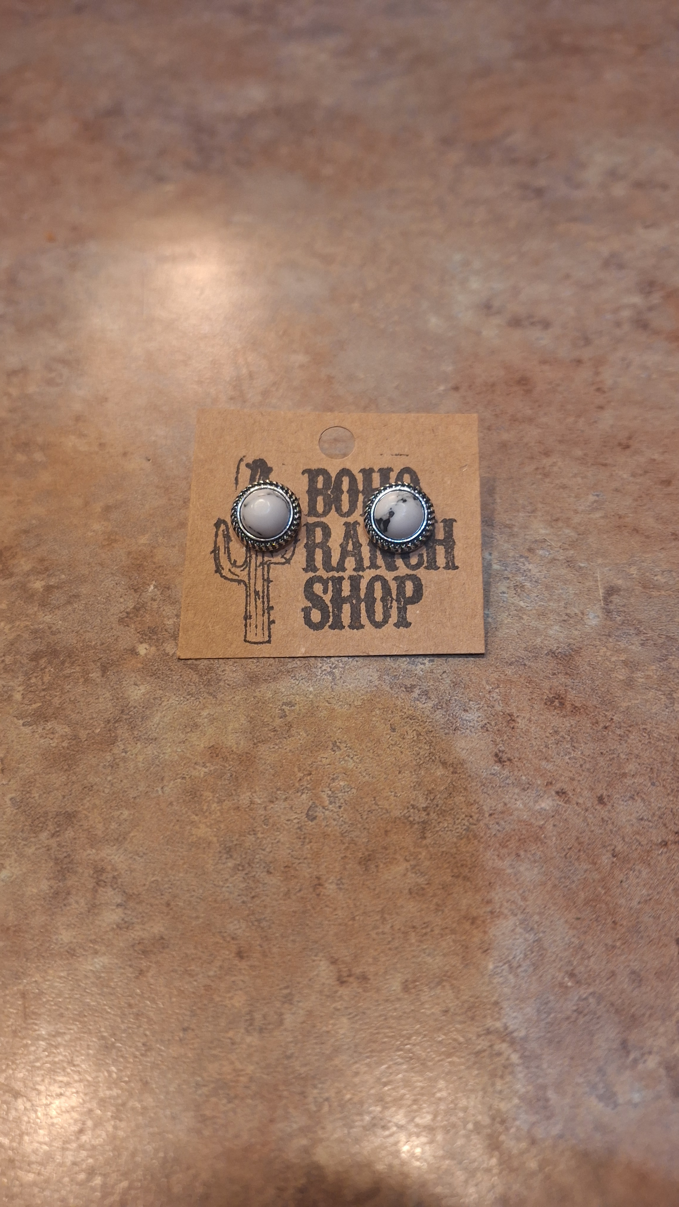 Western Mini Stone Stud Earrings