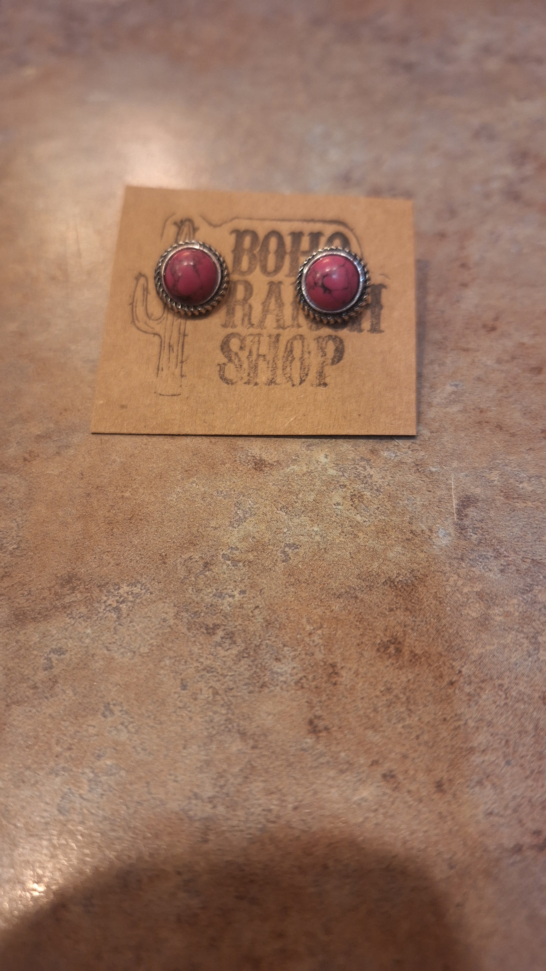 Western Mini Stone Stud Earrings