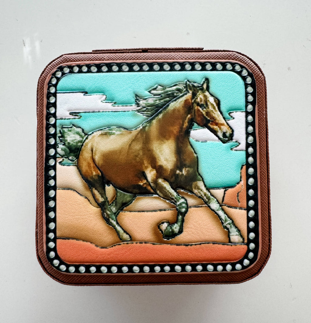 Travel Jewelry Box- HIGHLAND COW