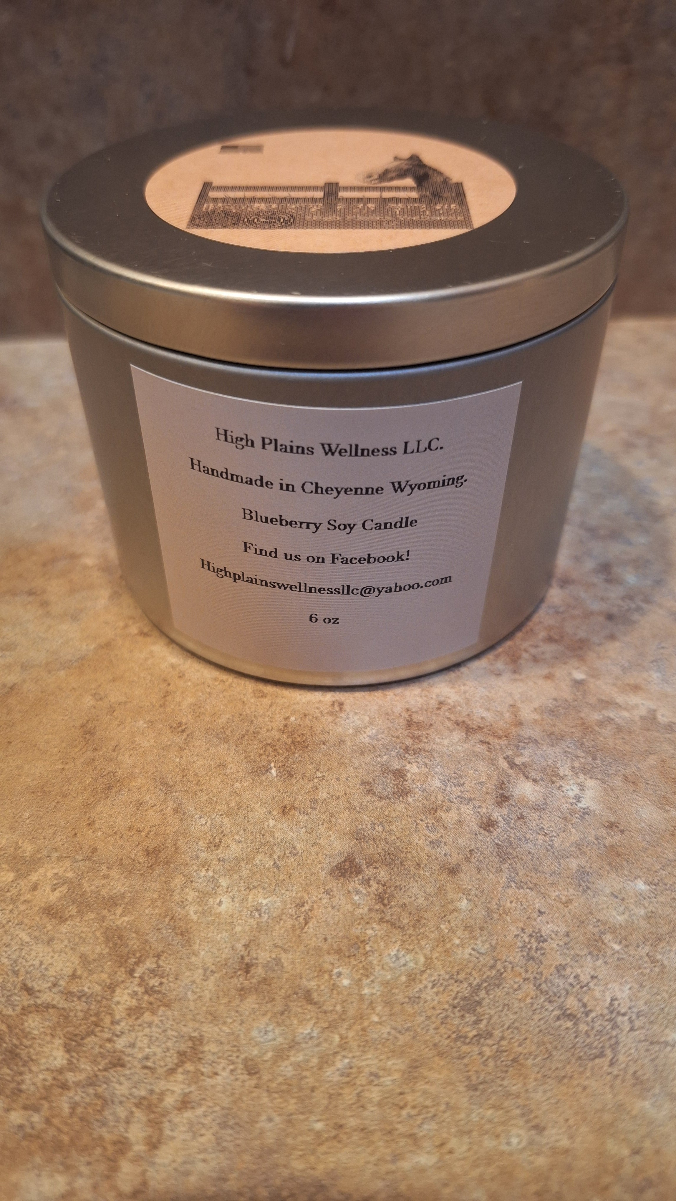 Blueberry Soy Wax Candle High Plains Wellness Brand